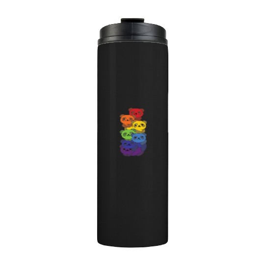 Rainbow Flag Pride Lgbtq Cute Panda Stack Thermal Tumblers