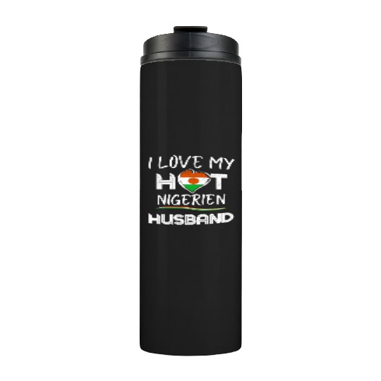 Nigerien Husband Proud Wife Thermal Tumblers