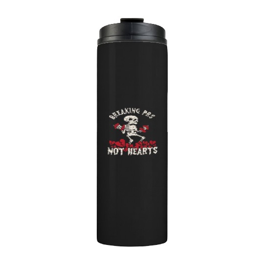 Anti Valentine´s Day Broken Heart Powerlifting Gym Thermal Tumblers