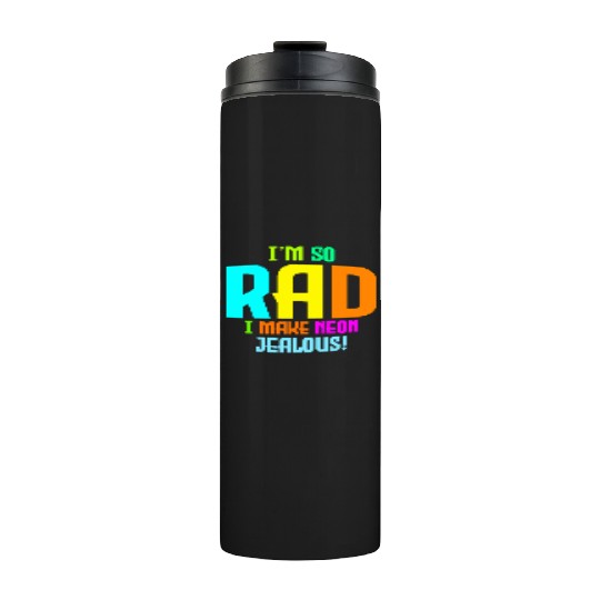 Rad '80s Neon-Inspired Design - Retro Style Thermal Tumblers
