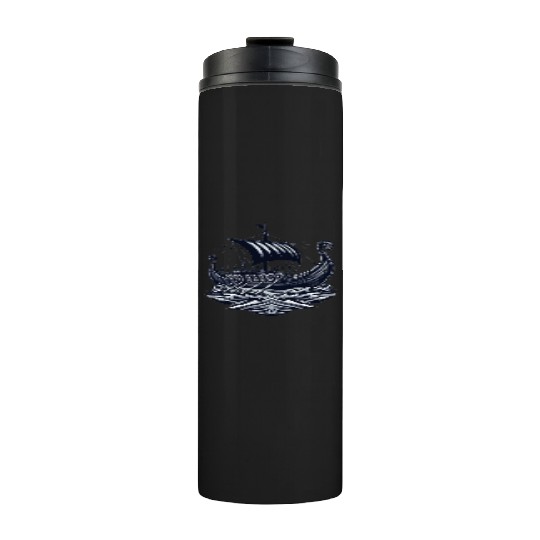 Viking Raiders: Norse Seafaring Art Thermal Tumblers
