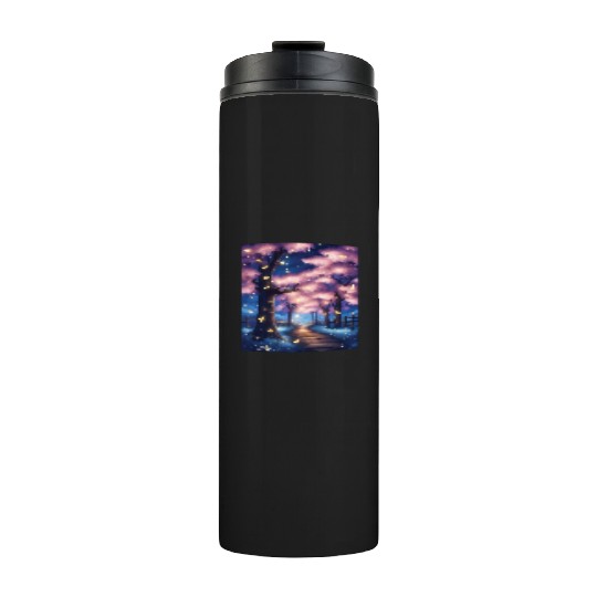 Fireflies In Cherry Blossom Trees Thermal Tumblers