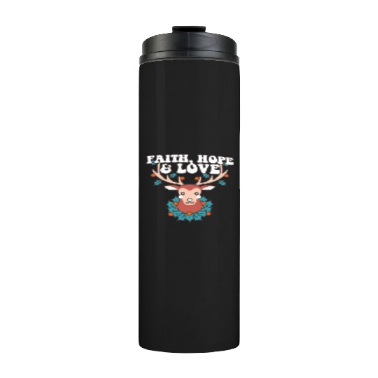 Religious Family Faith Hope Love Christmas Thermal Tumblers
