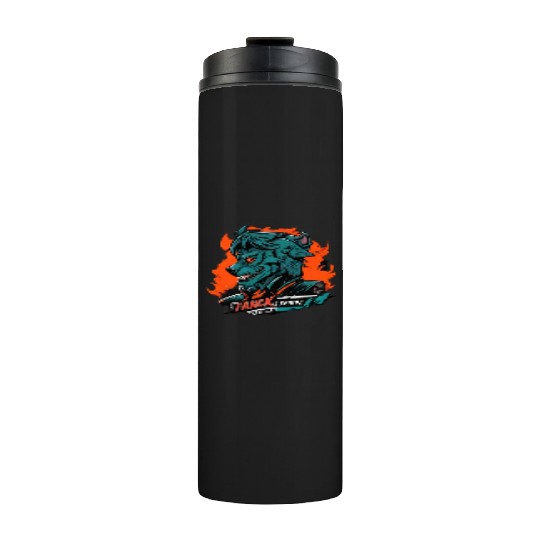 green Werewolf style Thermal Tumblers