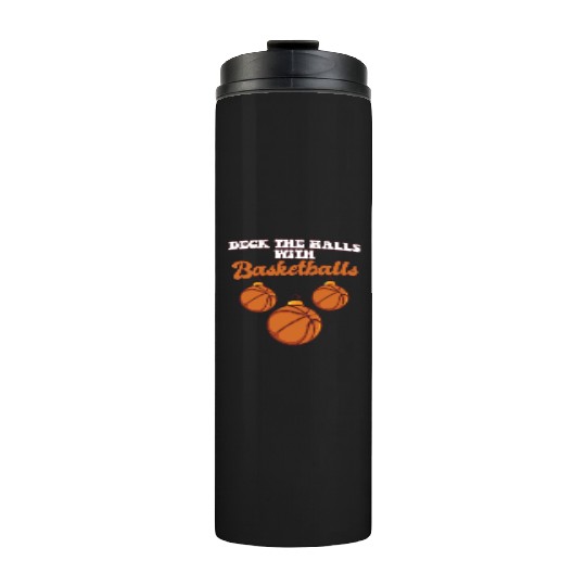 Basketball Player Coach Christmas Balls Deck The Thermal Tumblers