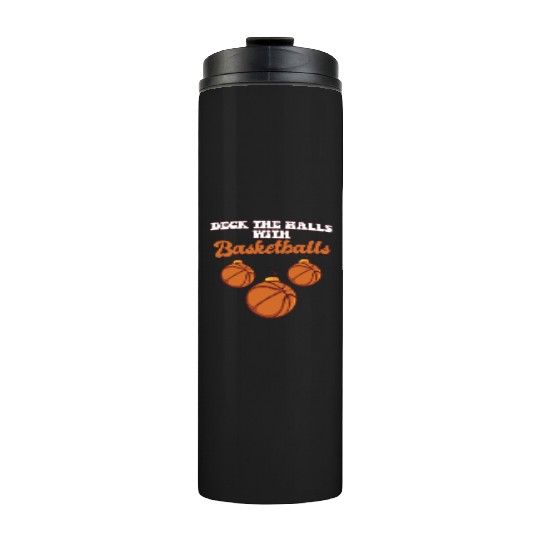 Basketball Player Coach Christmas Balls Deck The Thermal Tumblers