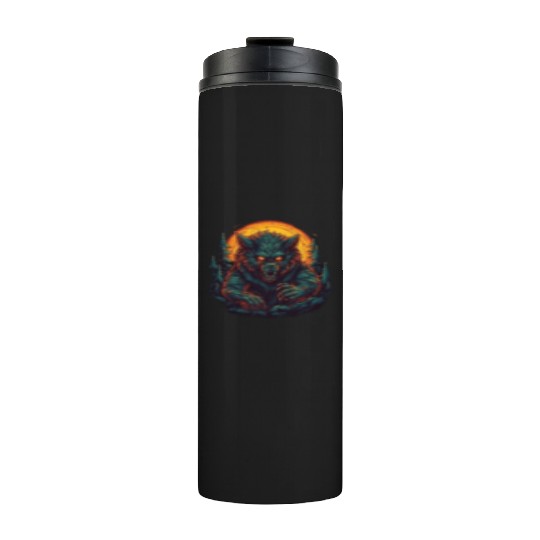 A mythical creature Werewolf Thermal Tumblers