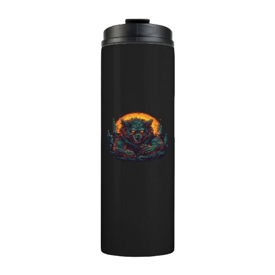 A mythical creature Werewolf Thermal Tumblers
