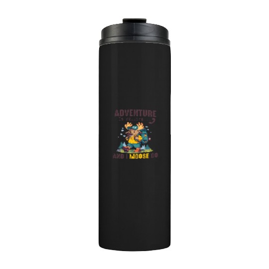 Adventure Is Calling Youth Cute Moose Thermal Tumblers