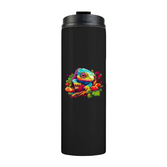 Cute Chameleon for Lizard Pet Lover Thermal Tumblers