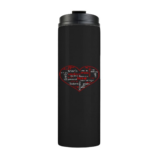 Family Love Heart Thermal Tumblers
