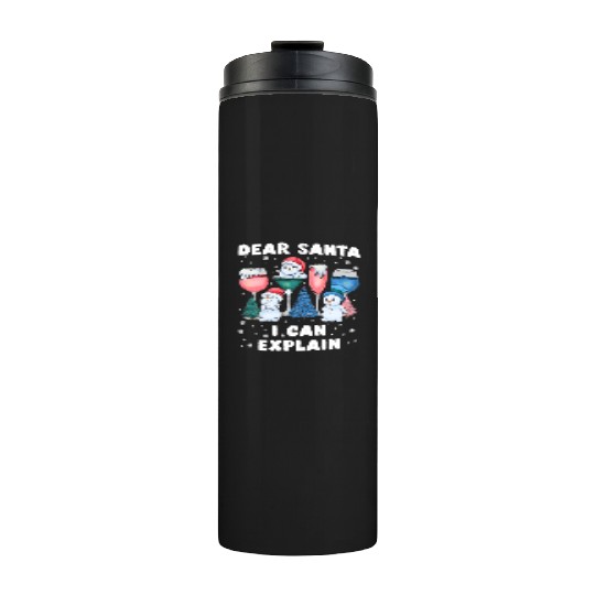 Schneemann Dear Santa I can Explain Funny Thermal Tumblers