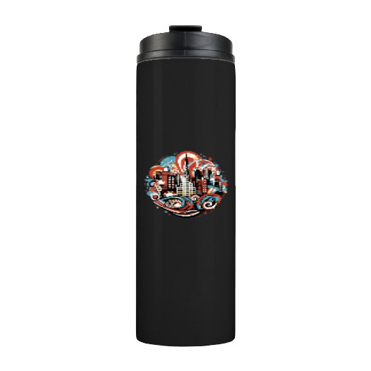 Trendy Urban Graffiti style expressive Street Art Thermal Tumblers