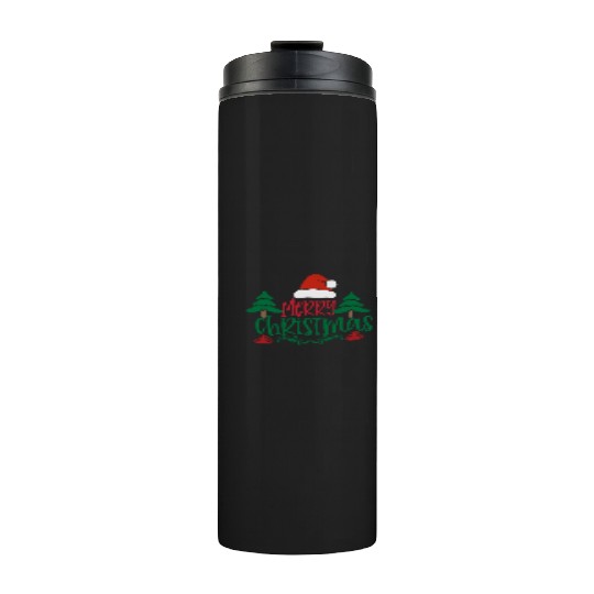 Merry Christmas Neon Sign Thermal Tumblers