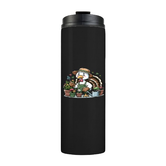 Thanksgiving Garden Turkey Gardener Vegetable Thermal Tumblers