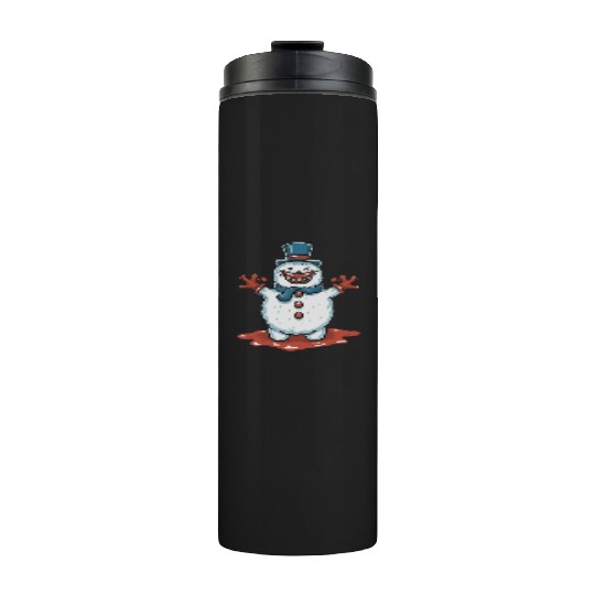 frosty snowman creepy Thermal Tumblers