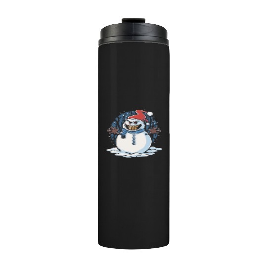 frosty snowman creepy Thermal Tumblers