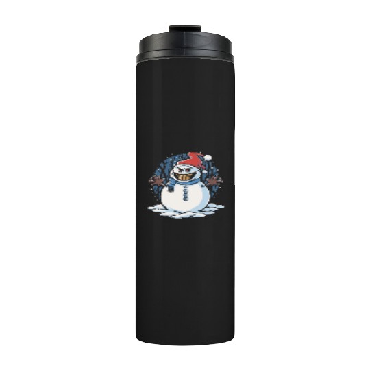 frosty snowman creepy Thermal Tumblers