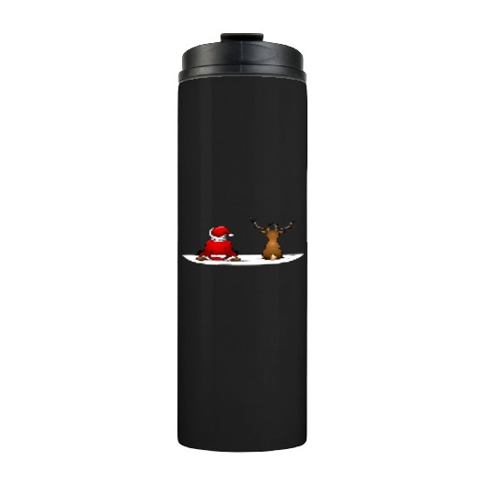Santa and reindeer Thermal Tumblers