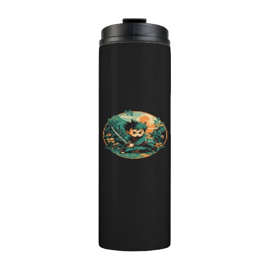 Little Boy Warrior - Fearless and Brave Thermal Tumblers