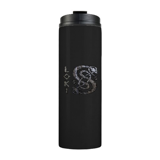 Loki's Symbol The Serpent Thermal Tumblers Thor Mjolnir Valknut