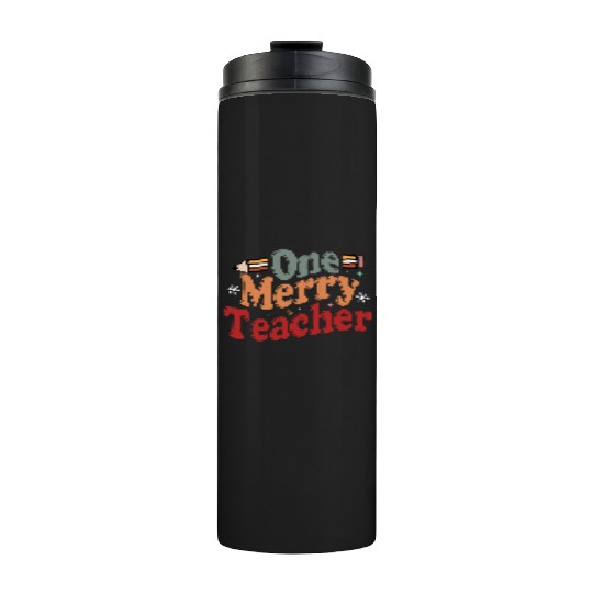 One Merry Teacher Thermal Tumblers