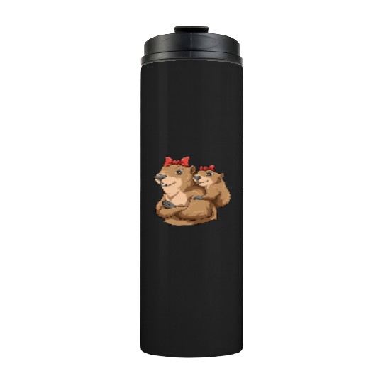 Groundhog Marmot Mom for a Marmot lover groundhog Thermal Tumblers