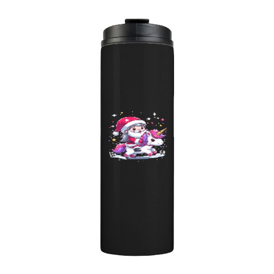 Santa Claus and Unicorn Thermal Tumblers