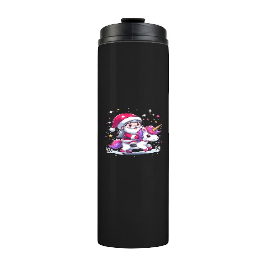 Santa Claus and Unicorn Thermal Tumblers