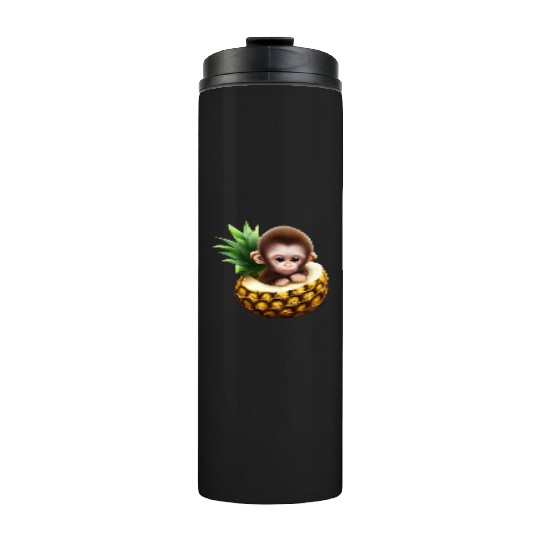 Tropical Eapple Monkey Thermal Tumblers
