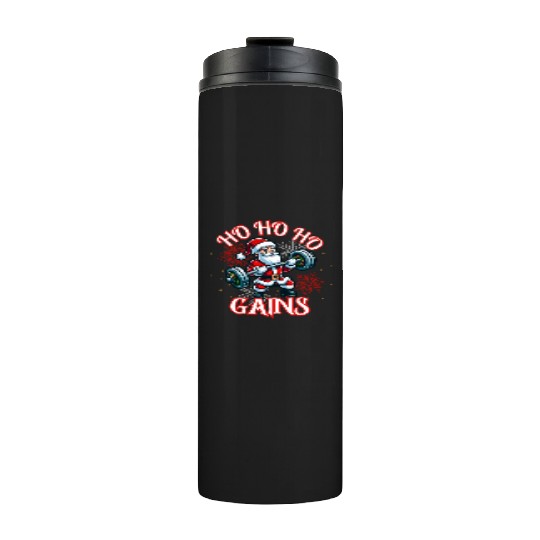 Santa Claus Christmas workout Thermal Tumblers