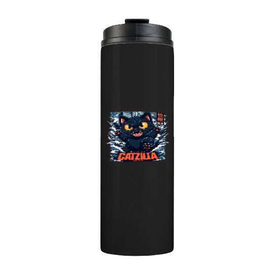 Kaiju Catzilla in Japan Tokyo Thermal Tumblers
