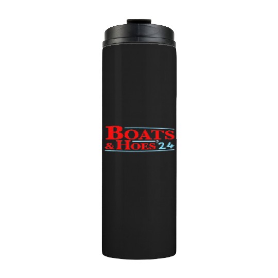 Boats & Hoes 24 Vintage Logo For Your Step Brother Thermal Tumblers