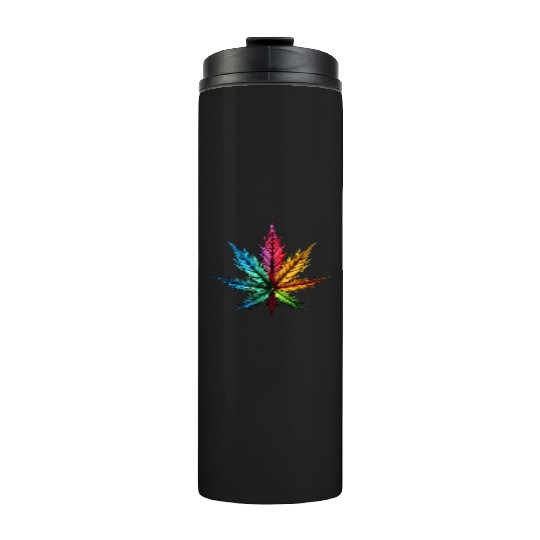 Spectrum Splendor: The Vivid Leaf Thermal Tumblers