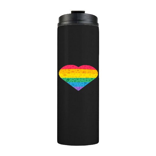 Rainbow Heart Thermal Tumblers