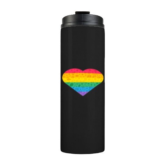 Rainbow Heart Thermal Tumblers