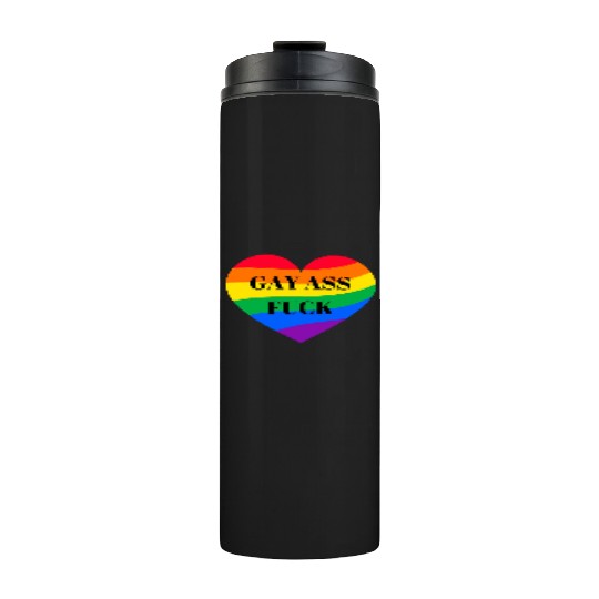 Rainbow Heart Gay Thermal Tumblers