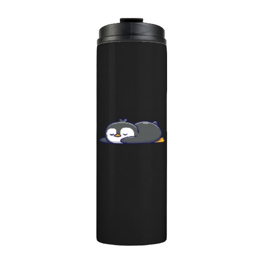 Cute penguin sleeping Thermal Tumblers