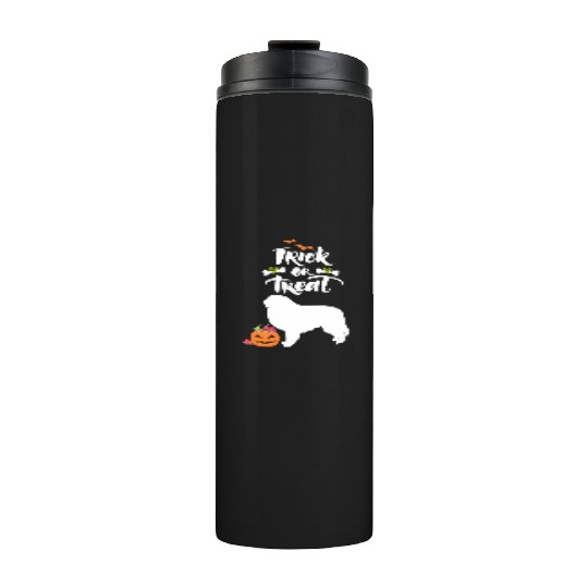 Trick Or Treat Great Pyrenees Dog Halloween Thermal Tumblers