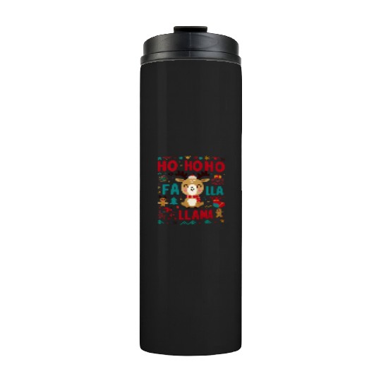 ho ho ho reindeer Thermal Tumblers