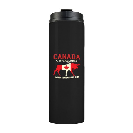 Canada Moose Canadian Flag Maple Leaf Thermal Tumblers