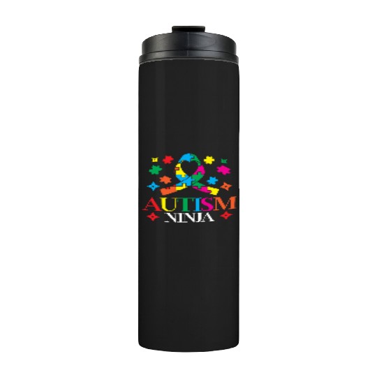 Autism Ninja Asperger Syndrome Spectrum Autistic Thermal Tumblers