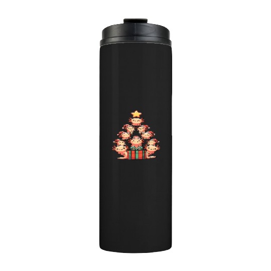 Axolotl Christmas Tree Merry Christmas Thermal Tumblers