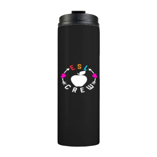Teacher Thermal Tumblers, ESL Crew Cute Apple Pocket Thermal Tumblers,
