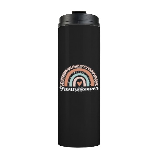 Groundskeeper Rainbow Leopard Funny Groundskeeper Thermal Tumblers