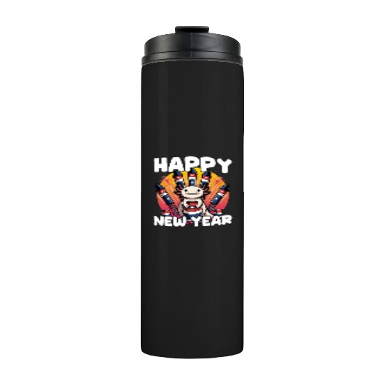Axolotl Happy New Year Thermal Tumblers