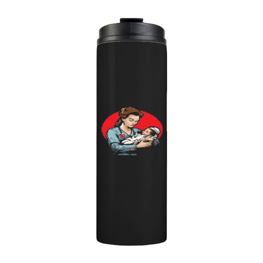 Registered Nurse Medical Medicine Neonatal Nurse Thermal Tumblers
