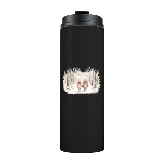 Cute Kids In Winter Wonderland Thermal Tumblers