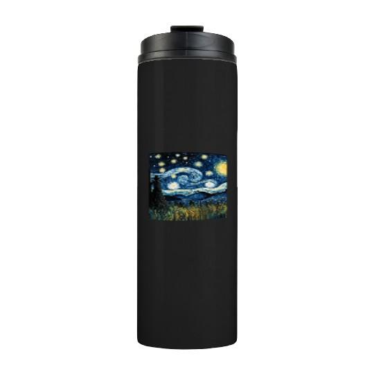 Gardener's Starry Night Thermal Tumblers Van Gogh Inspired