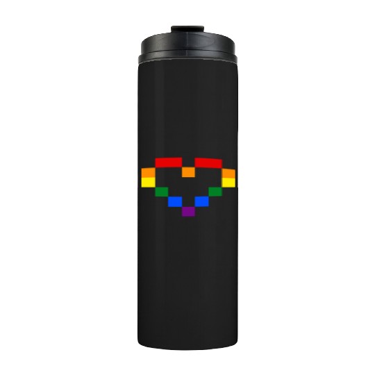 Rainbow Heart Thermal Tumblers